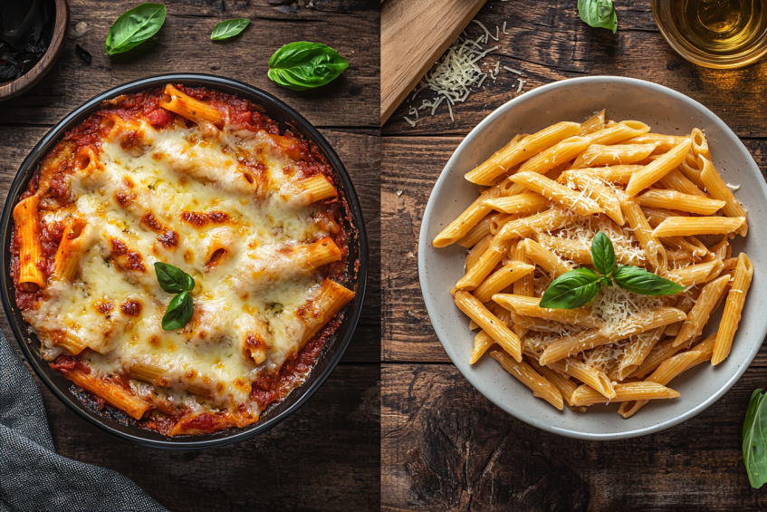 Difference between baked ziti and penne