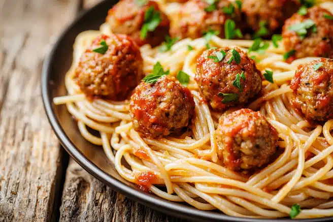 Is it better to fry or bake meatballs for spaghetti?