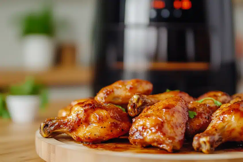 Do you put sauce on wings before or after air frying?